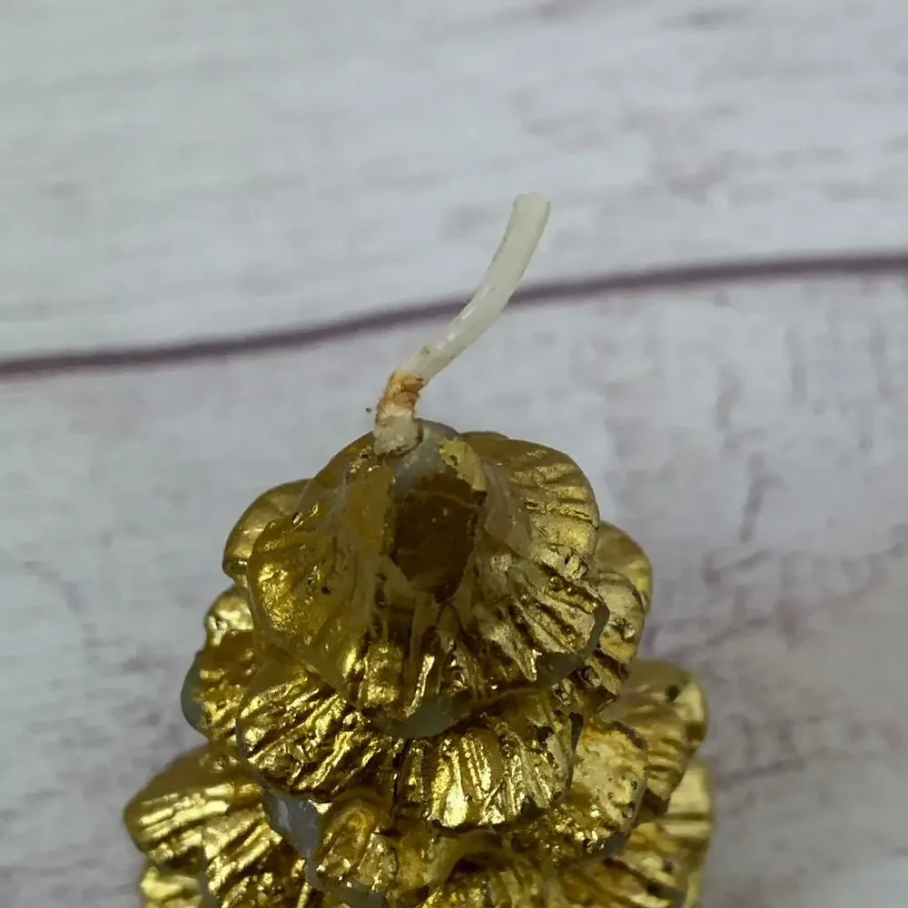 Vintage Chesapeake Bay Candle Gold Christmas Tree Candle 5